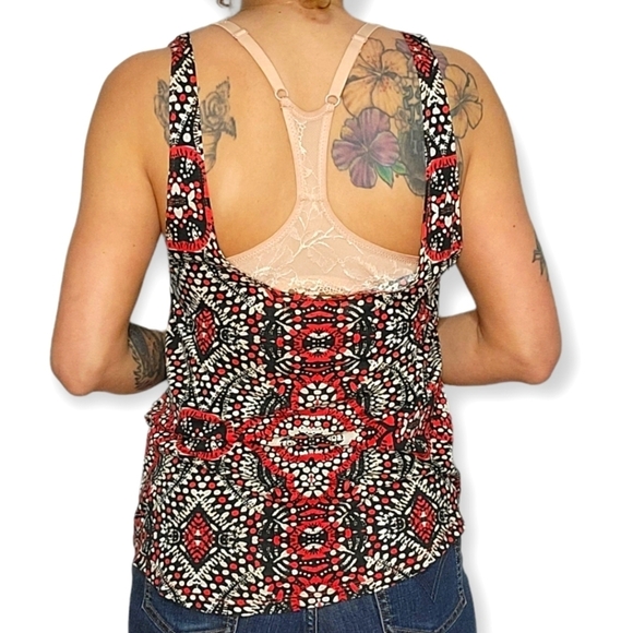 Volcom Tank Top Small Red Grey Design Loose Fit - Picture 3 of 4